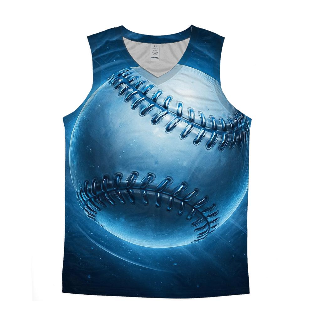 Chrome Spin Through Stadium Clouds graphic print tank tops