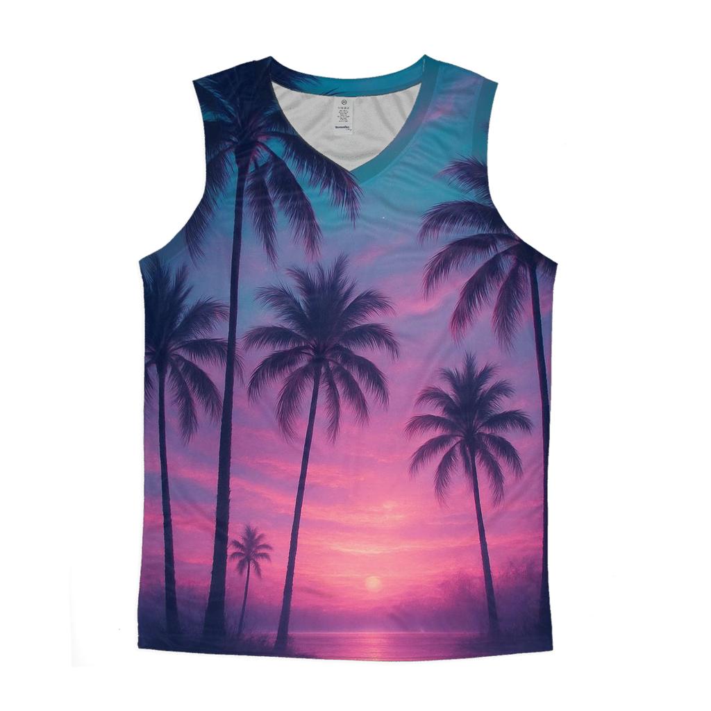 Aurora Palm Mirage stylish racerback tanks