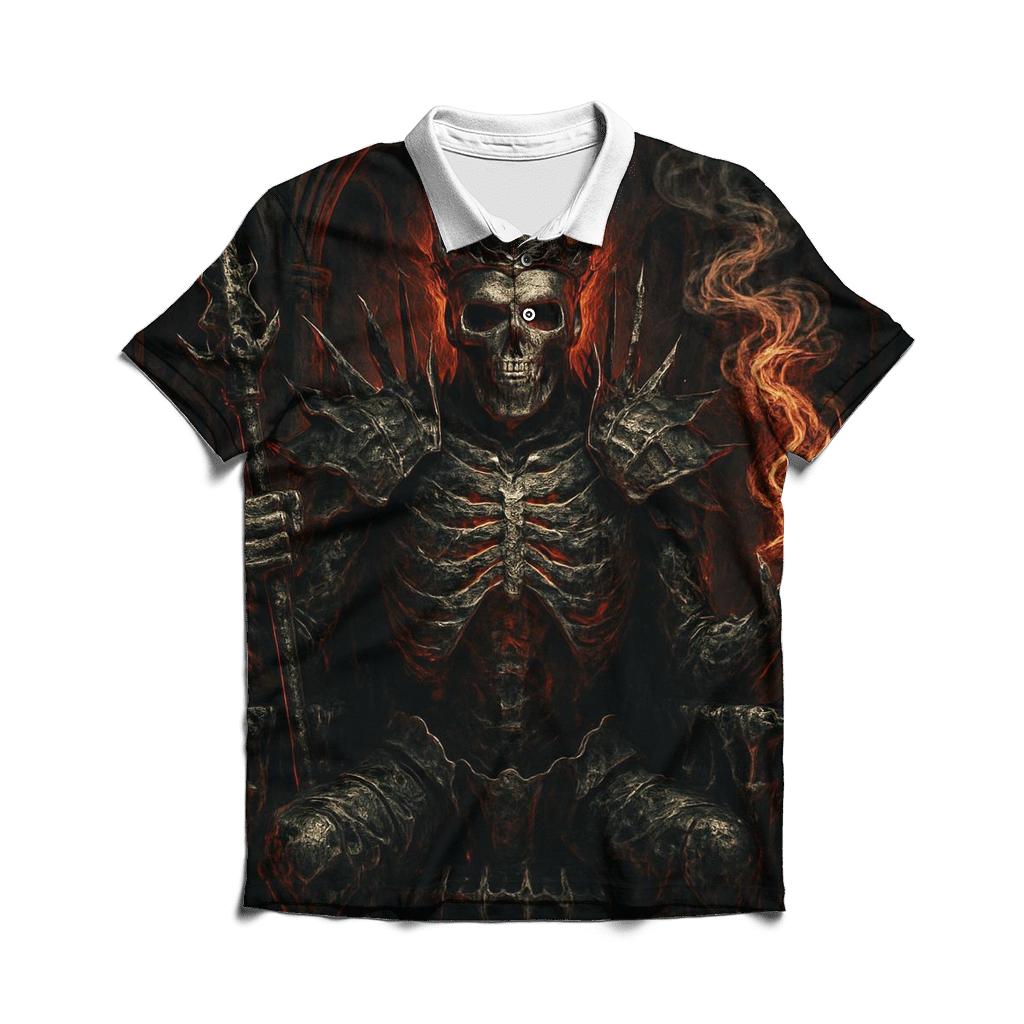 Throne Of The Molten Bone Monarch casual sports polo shirts