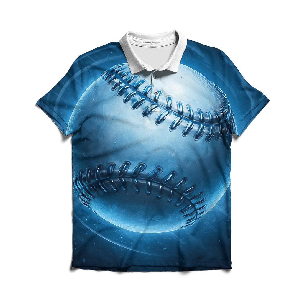 Chrome Spin Through Stadium Clouds branded logo polo shirts