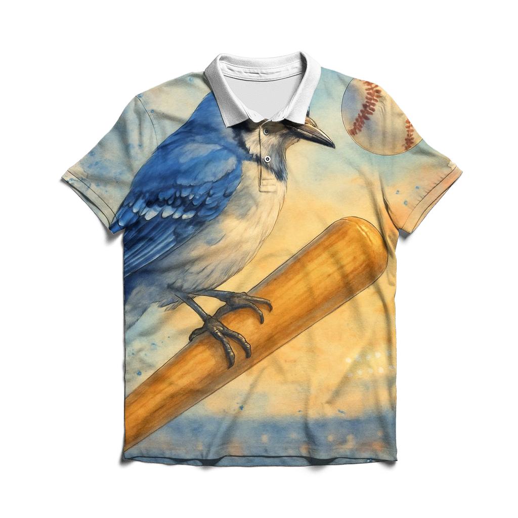 Bat Perch Reverie Blue Jays At Dusk personalized polo shirts