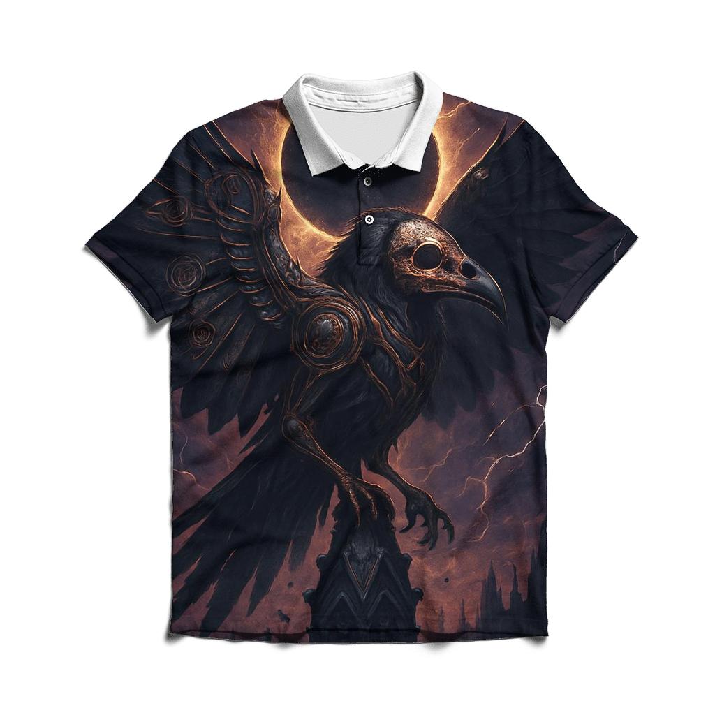 Raven Of The Copper Eclipse casual sports polo shirts