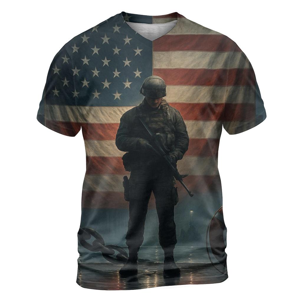 Harbor Vigil Under The Stars And Stripes trendy printed shirt styles