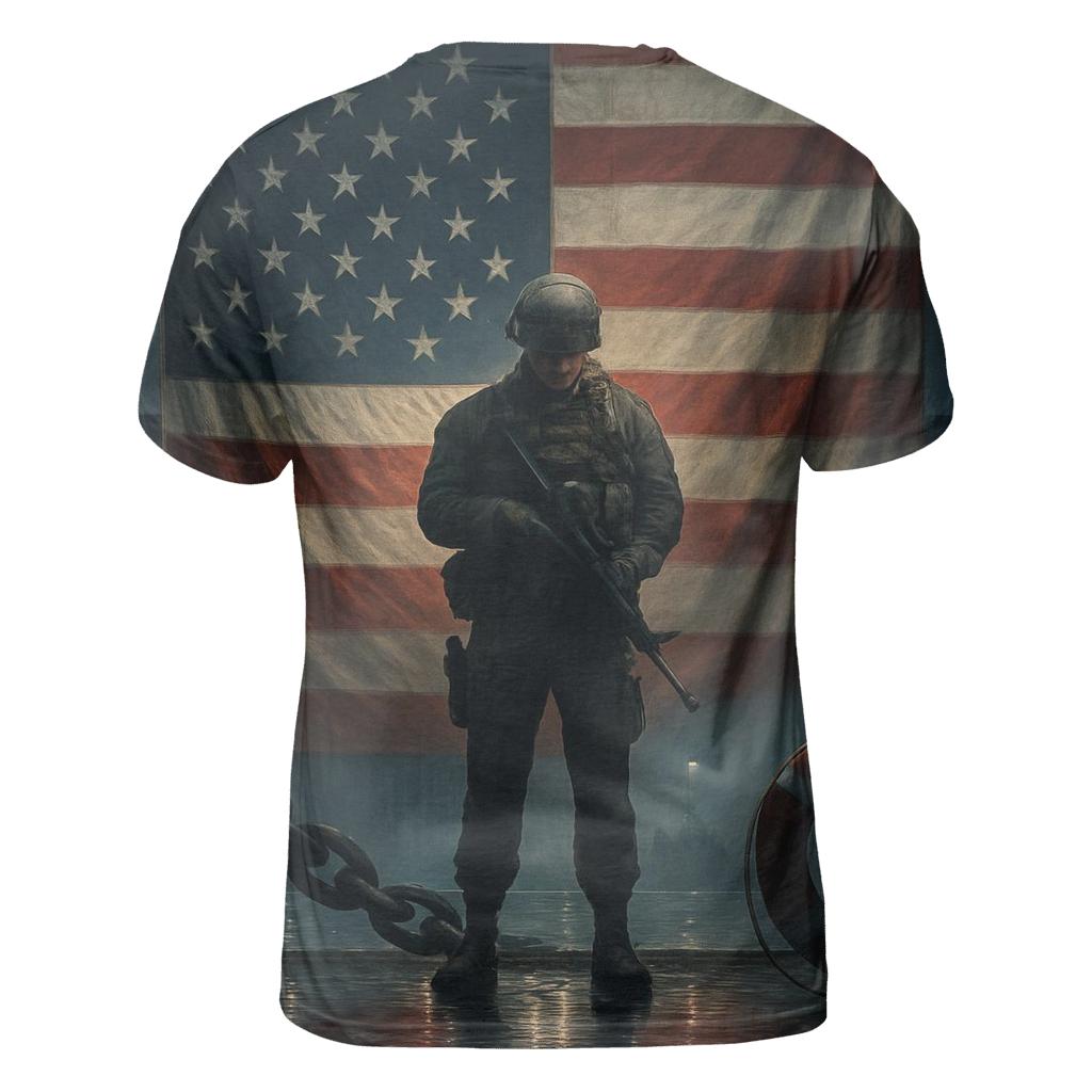 Harbor Vigil Under The Stars And Stripes trendy printed shirt styles