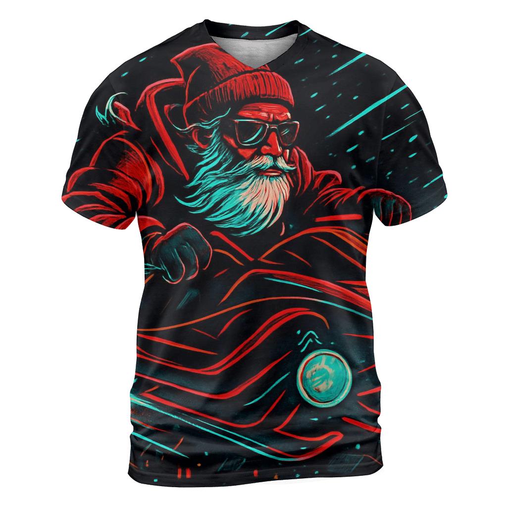 Neon Midnight Sleigh Rider unique graphic print tees