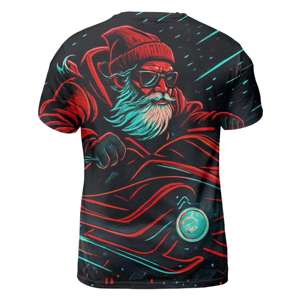 Neon Midnight Sleigh Rider unique graphic print tees