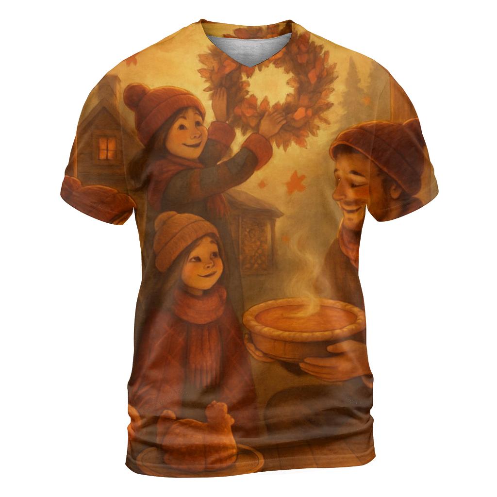 Lanternlit Harvest Cabin Welcome personalized full print shirts