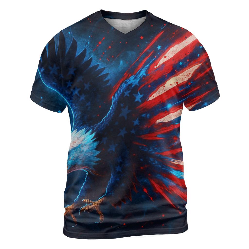Neon Harbor Eagle Burst unique graphic print tees