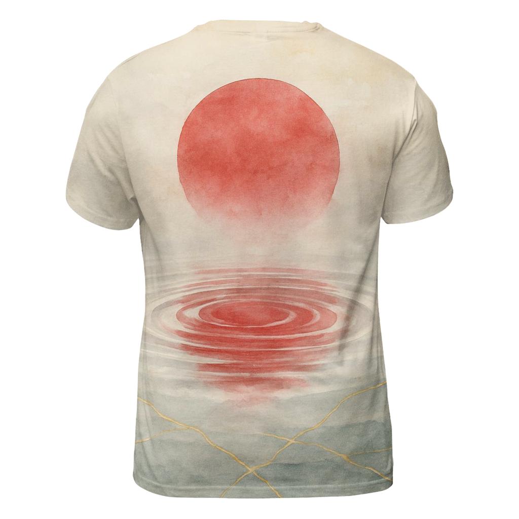 Kintsugi Wave Banner Of Japan unique graphic print tees