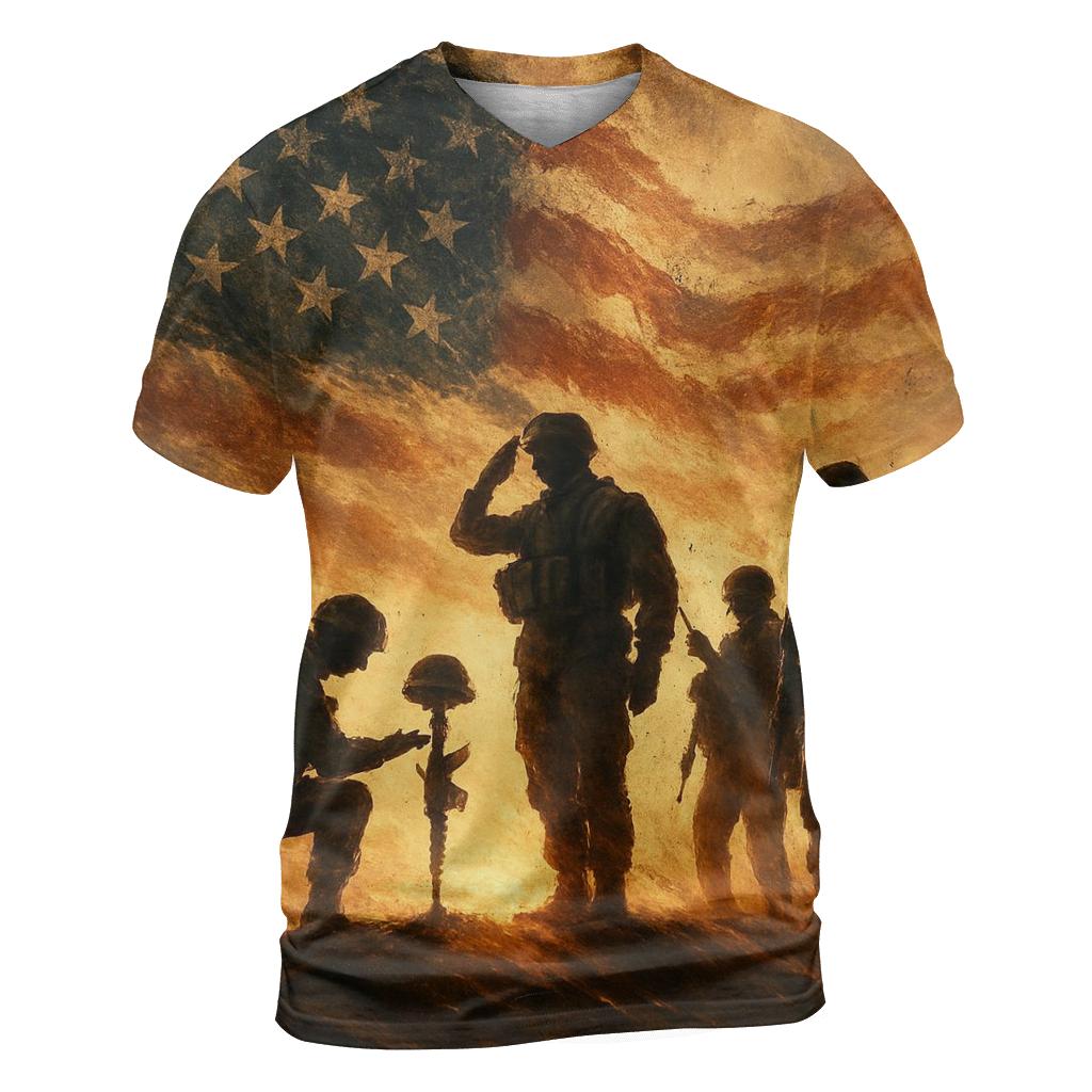 Desert Oath Beneath A Torn Banner Sky custom all-over print shirts