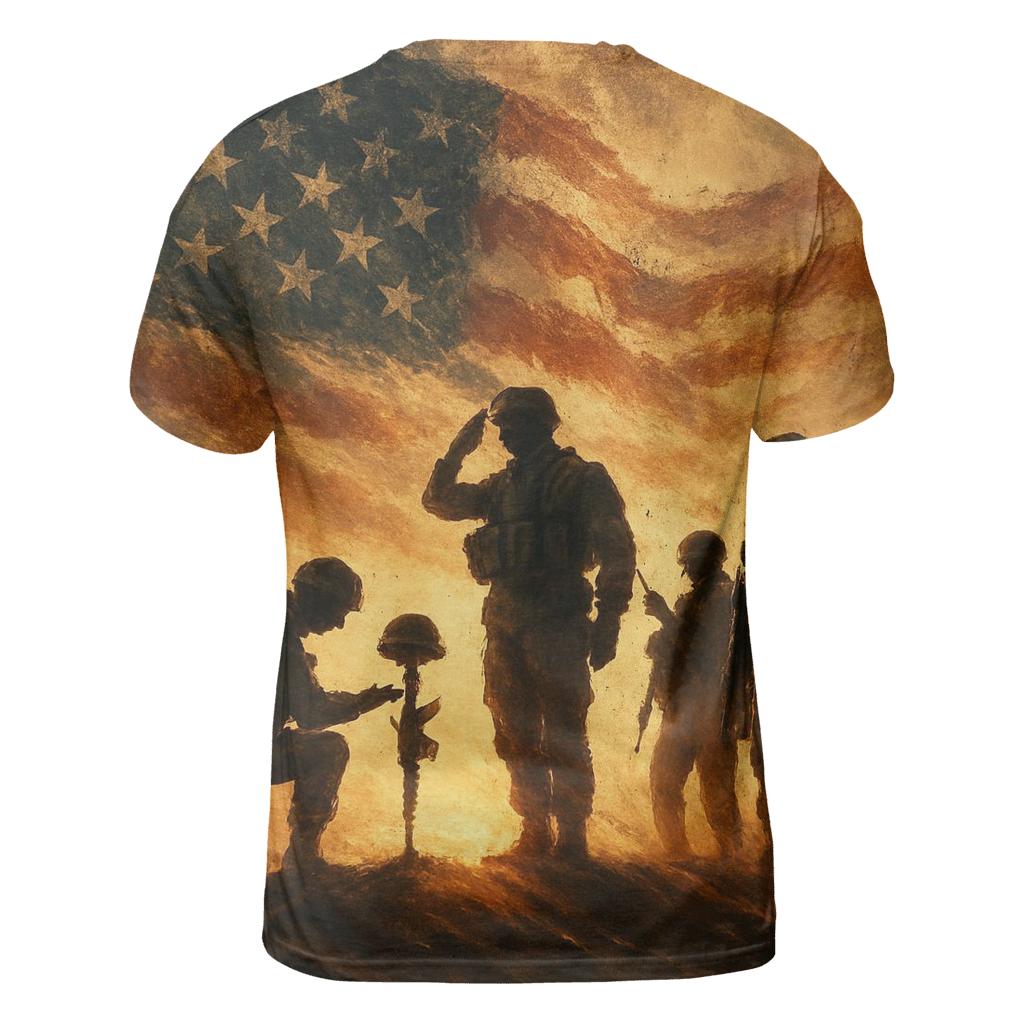 Desert Oath Beneath A Torn Banner Sky custom all-over print shirts