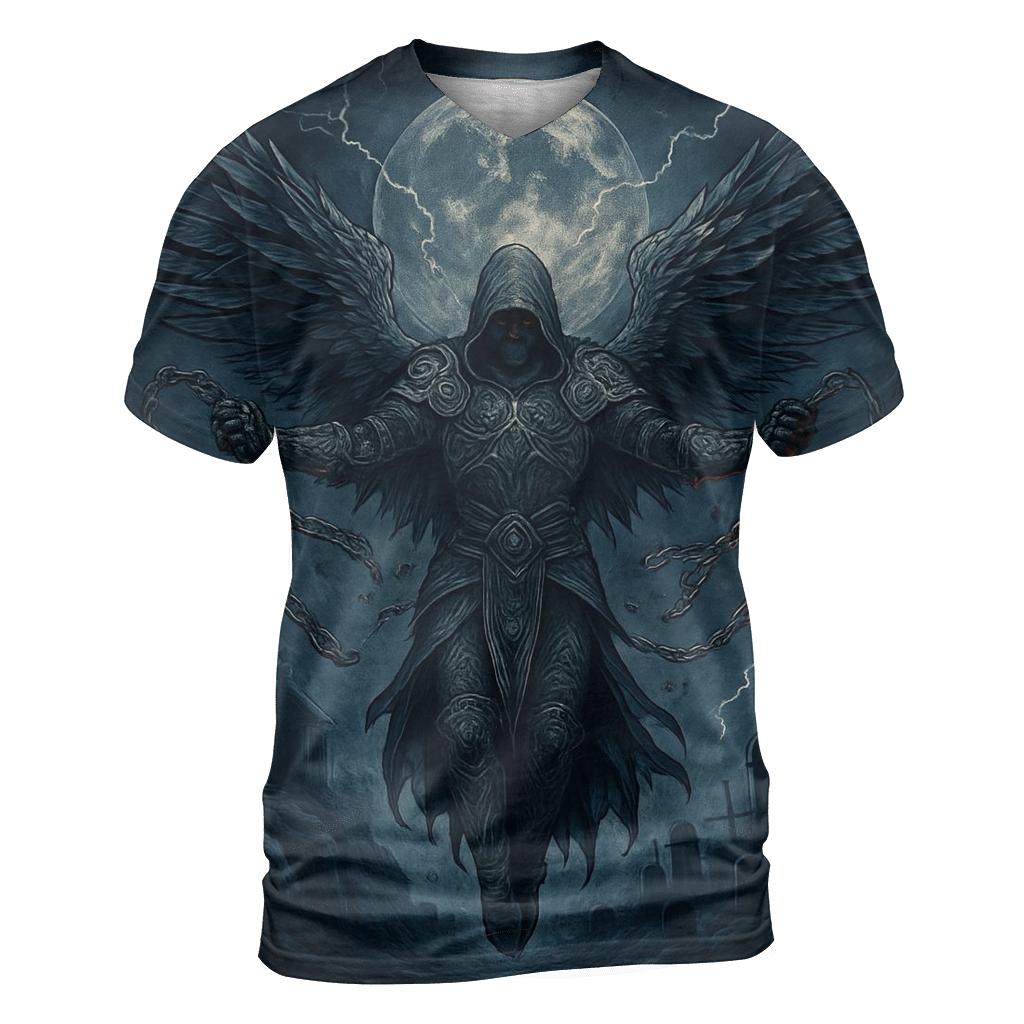 The Moonlit Seraph Of Broken Chains designer pattern shirts