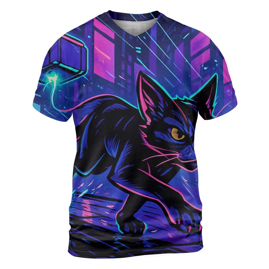Neon Alley Courier Cat personalized full print shirts