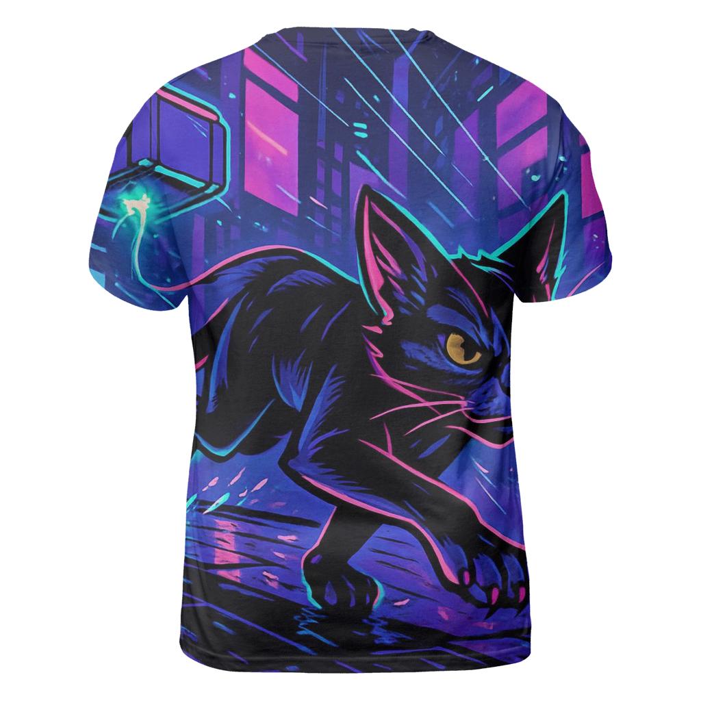 Neon Alley Courier Cat personalized full print shirts