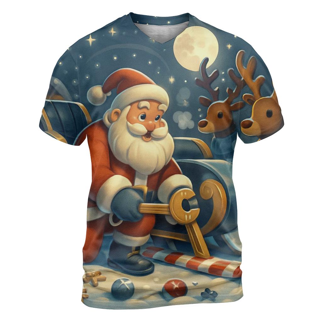 Midnight Sleigh Repair Pit Stop creative print fashion shirts