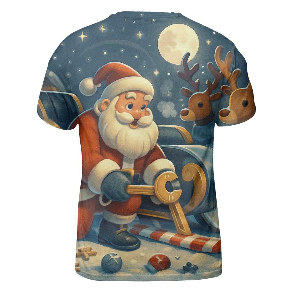 Midnight Sleigh Repair Pit Stop creative print fashion shirts