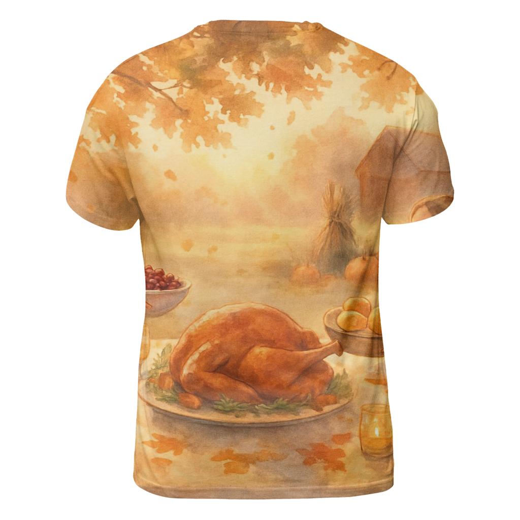 Autumn Feast Under A Sunbeam Canopy trendy printed shirt styles