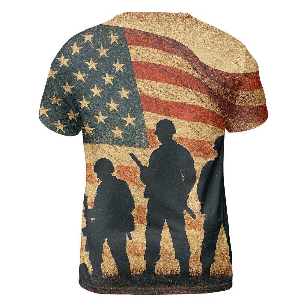 Vintage Battlefield Silhouette Banner unique graphic print tees