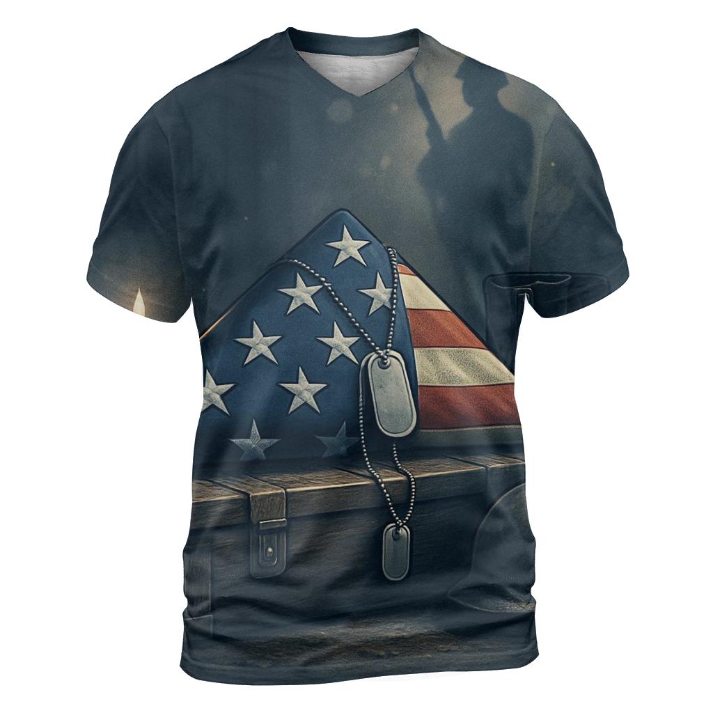 Folded Flag And Silent Gear Relic trendy printed shirt styles