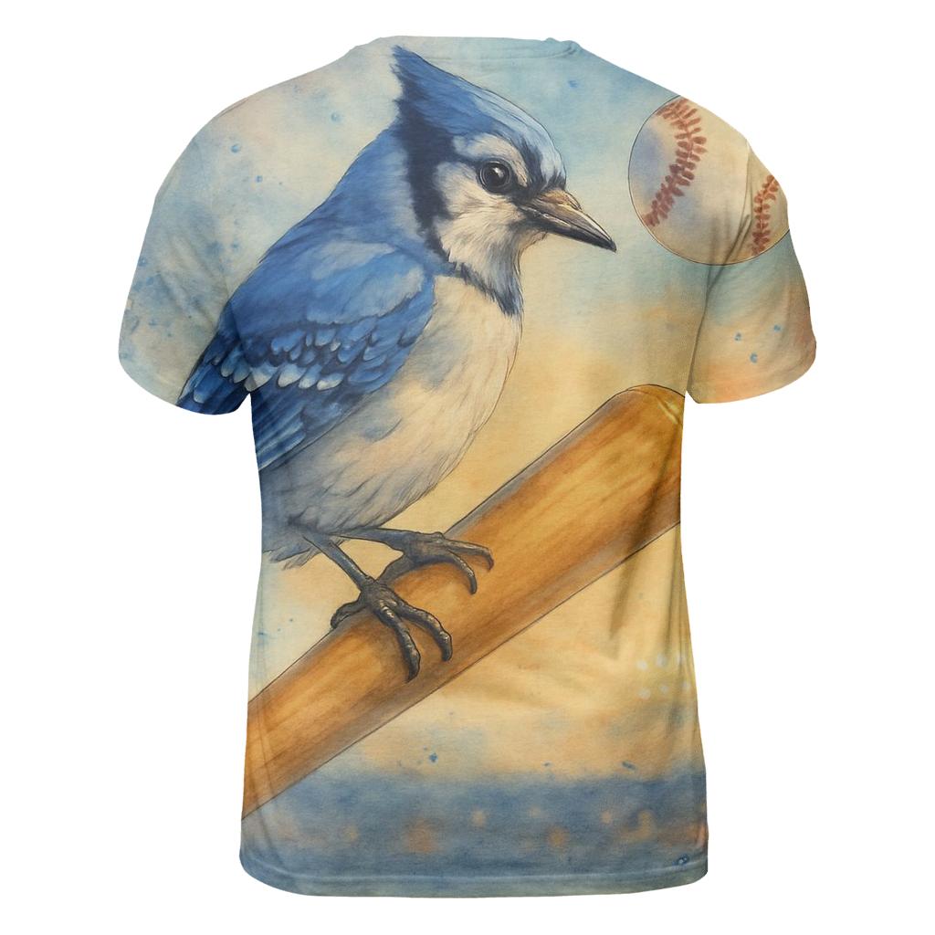 Bat Perch Reverie Blue Jays At Dusk vibrant all-over design tees