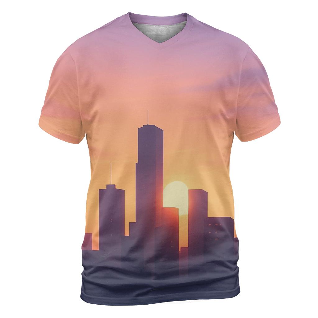 Skyglass City Afterglow unique graphic print tees