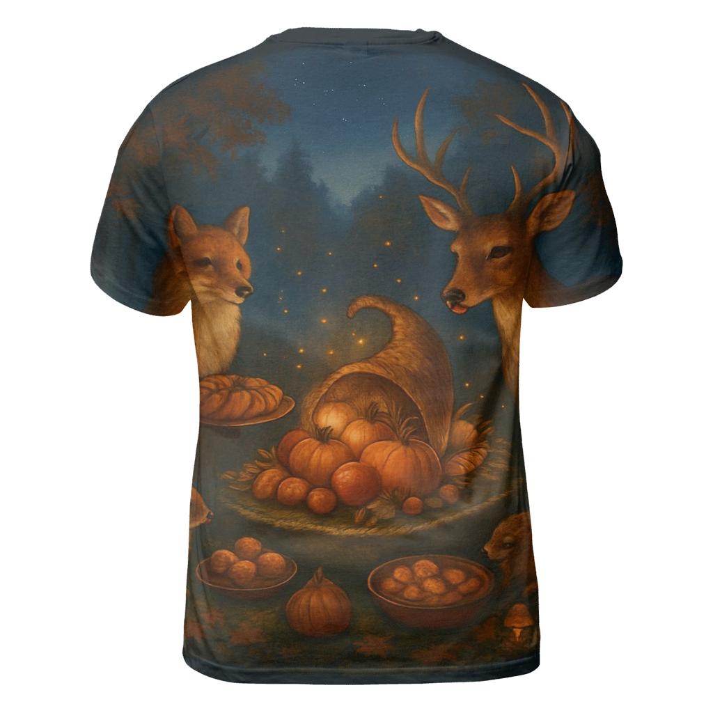 Starlit Cornucopia Woodland Banquet custom all-over print shirts