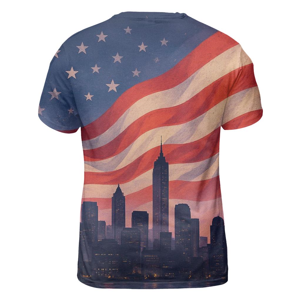 Skyline Flag Horizon Merge trendy printed shirt styles