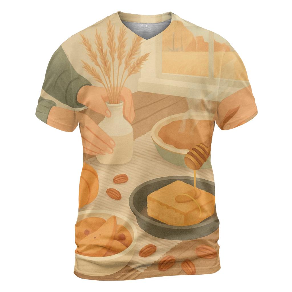 Farmhouse Morning Gratitude Spread custom all-over print shirts