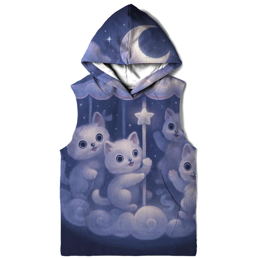 Moonlit Cloud Kitten Carousel graphic hoodies