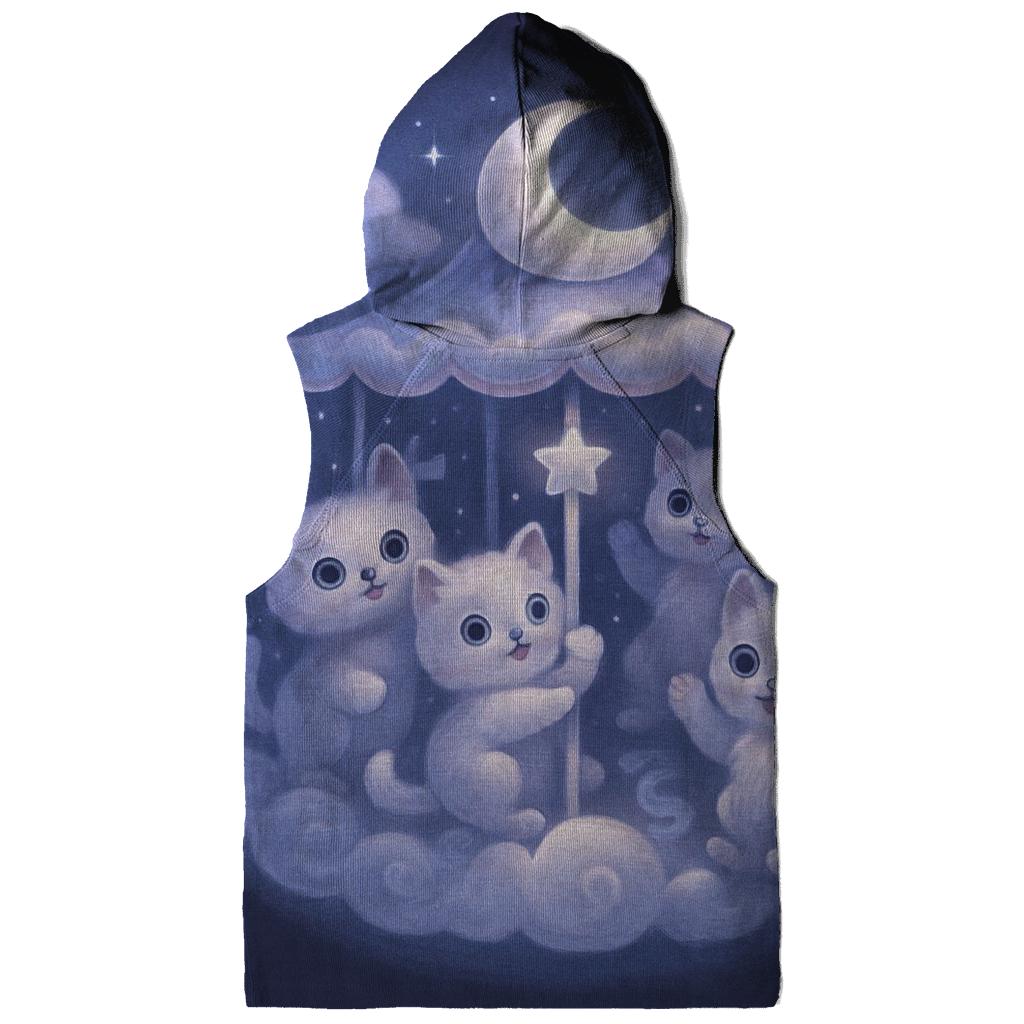 Moonlit Cloud Kitten Carousel graphic hoodies
