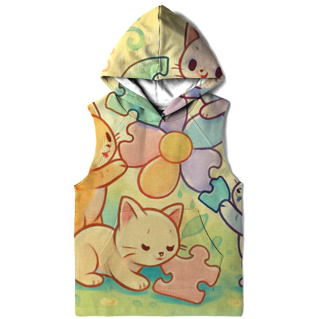 Sunlit Garden Puzzle Kittens hoodie styles