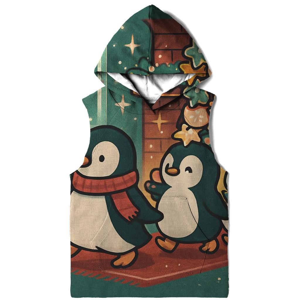 Penguin Cookie Parade At The Fireplace hoodie designs