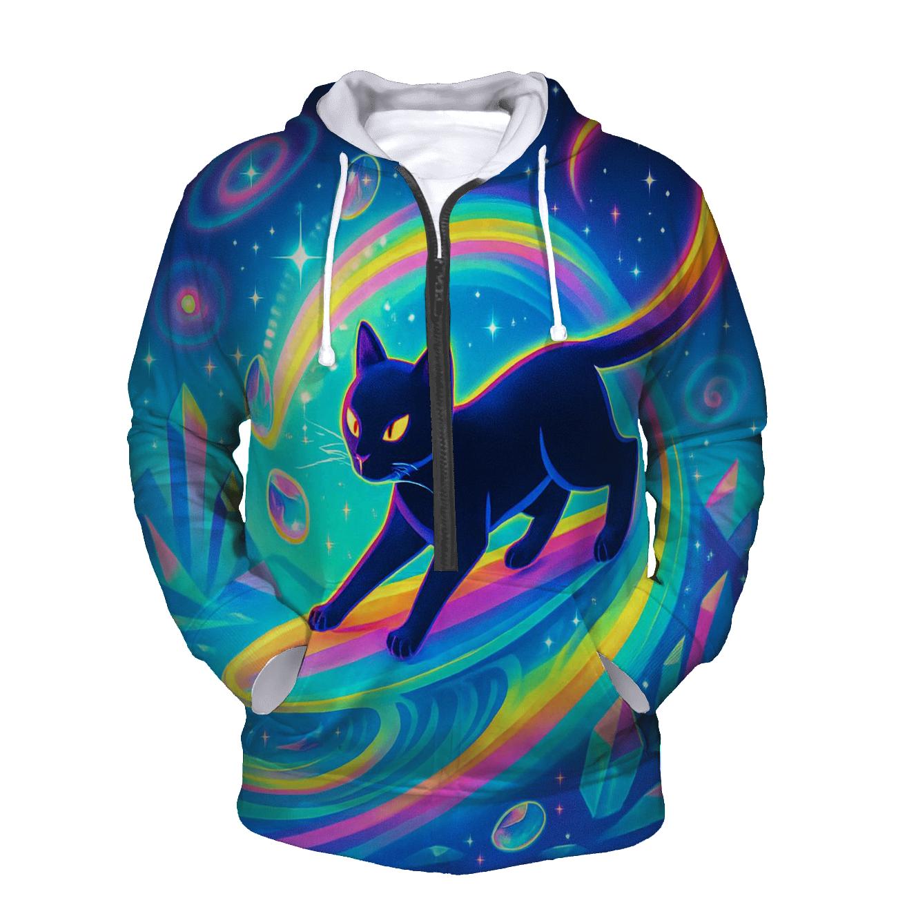 Prism Tide Dreamer Cat graphic hoodies