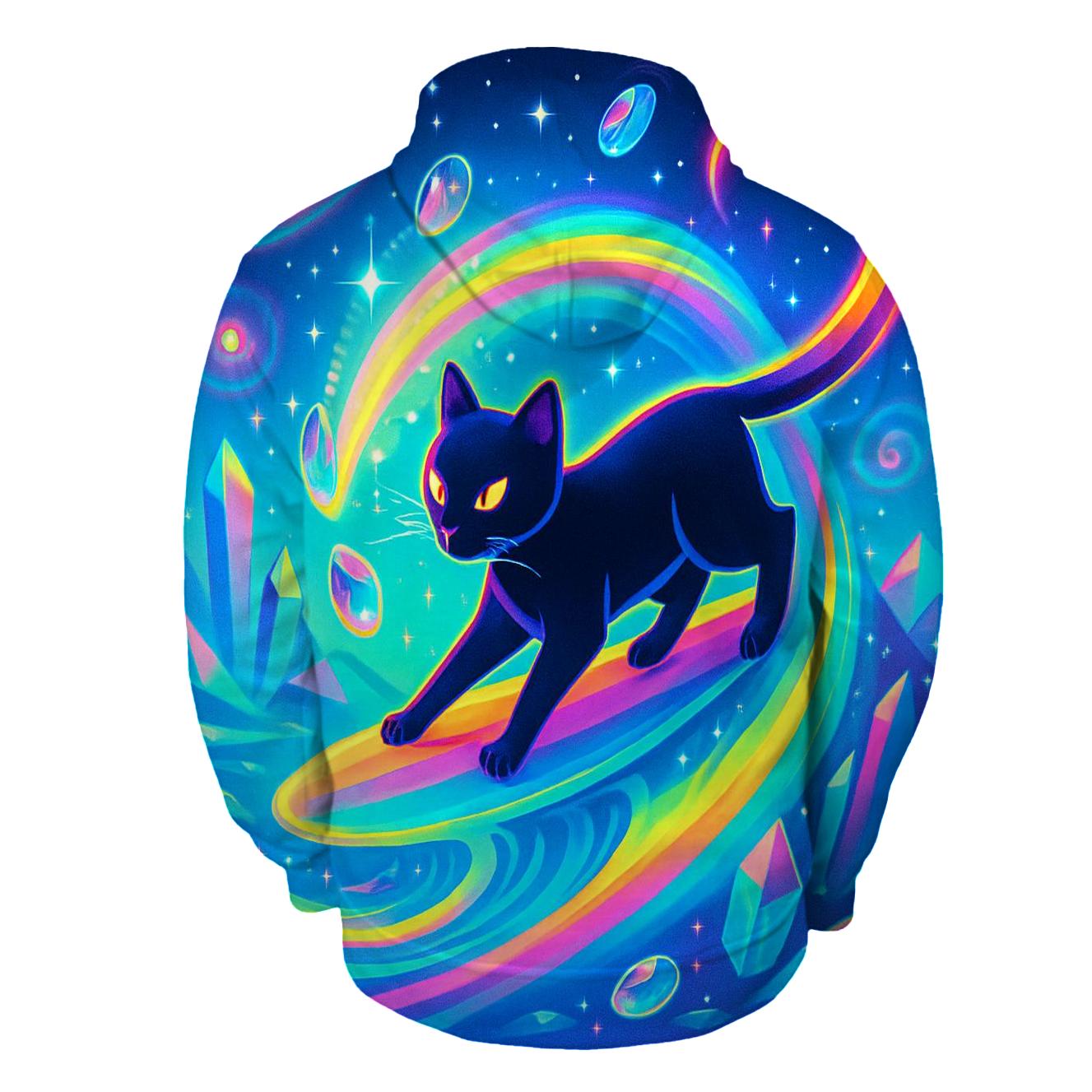 Prism Tide Dreamer Cat graphic hoodies