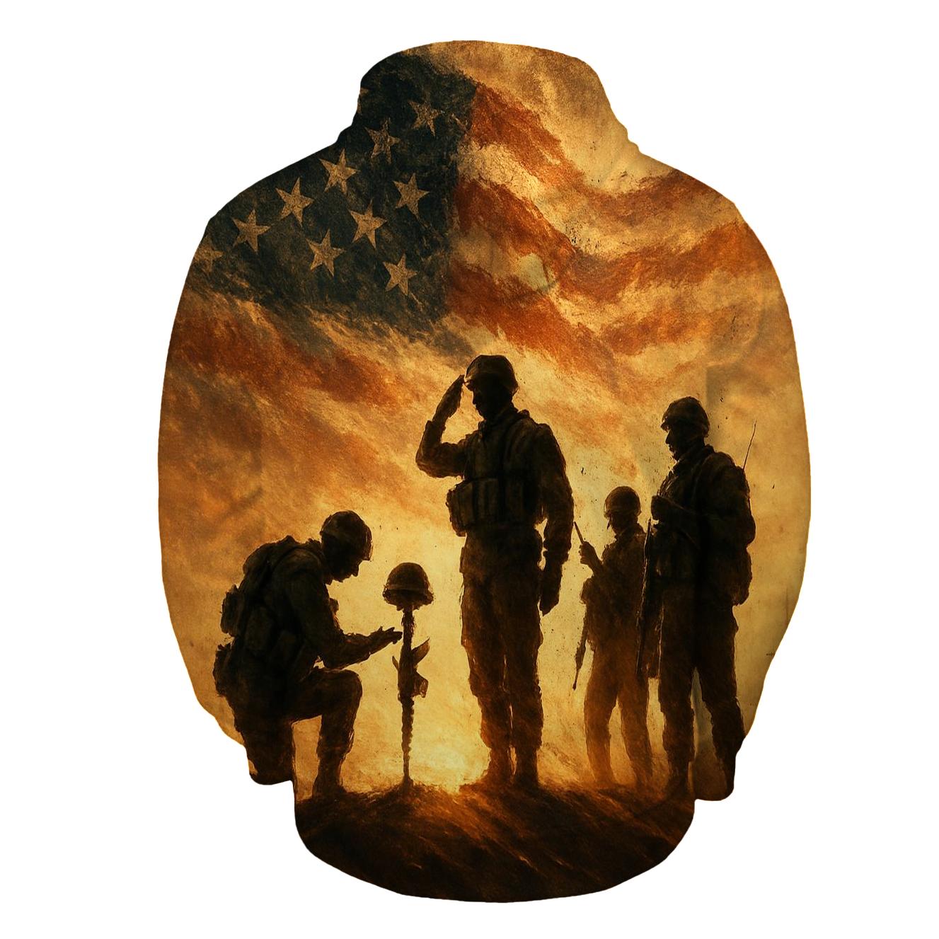 Desert Oath Beneath A Torn Banner Sky zip-up hoodies