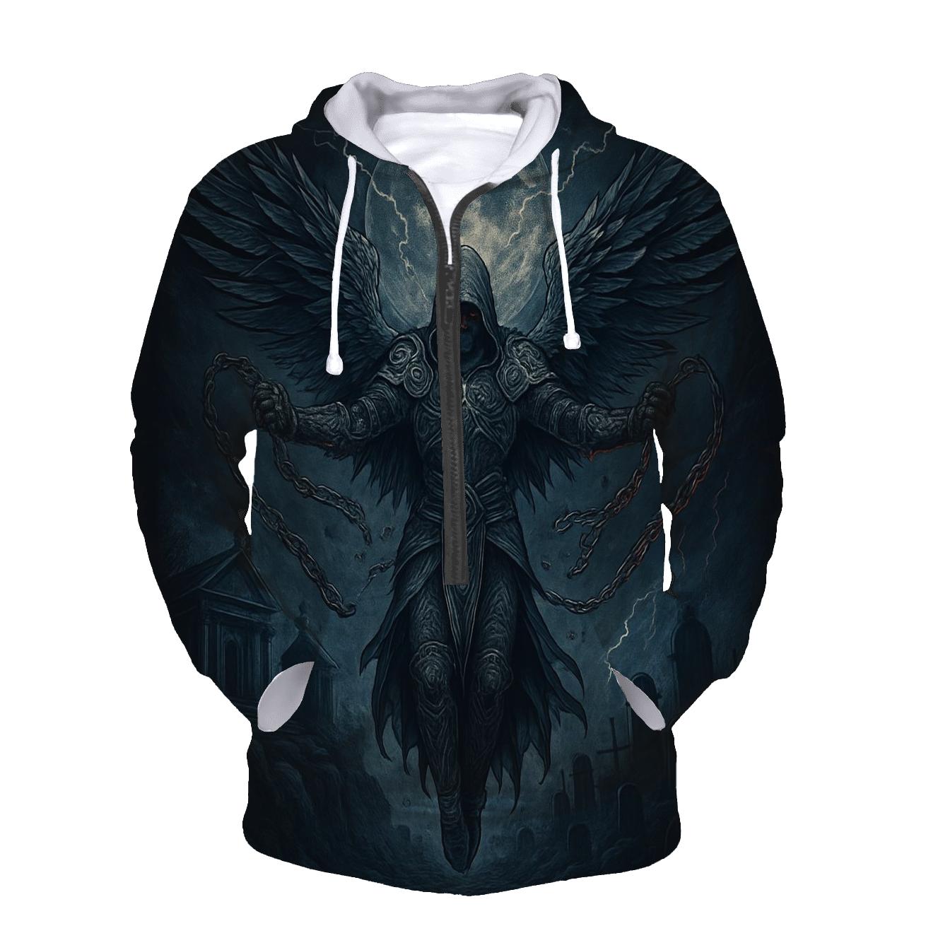 The Moonlit Seraph Of Broken Chains custom hoodies