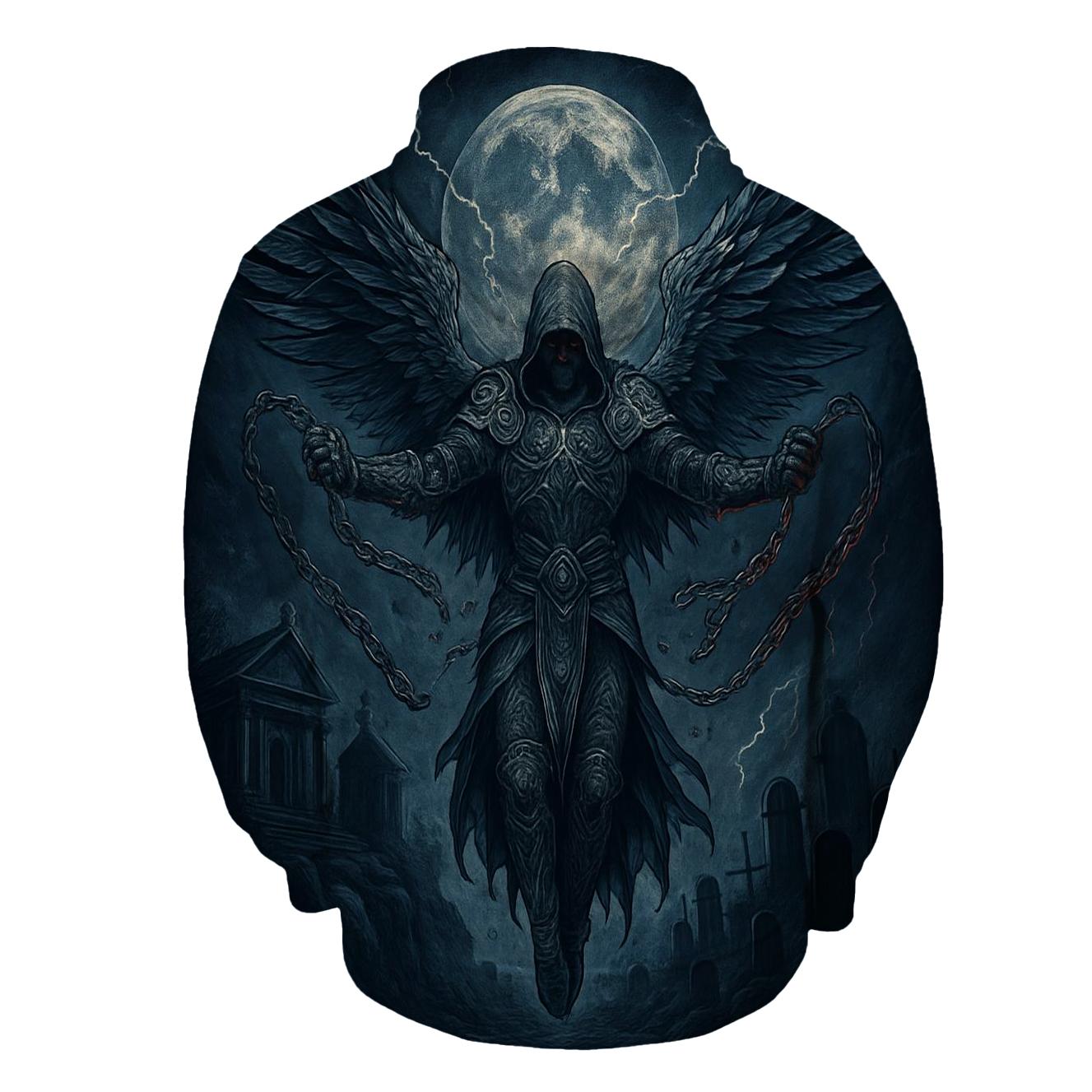 The Moonlit Seraph Of Broken Chains custom hoodies