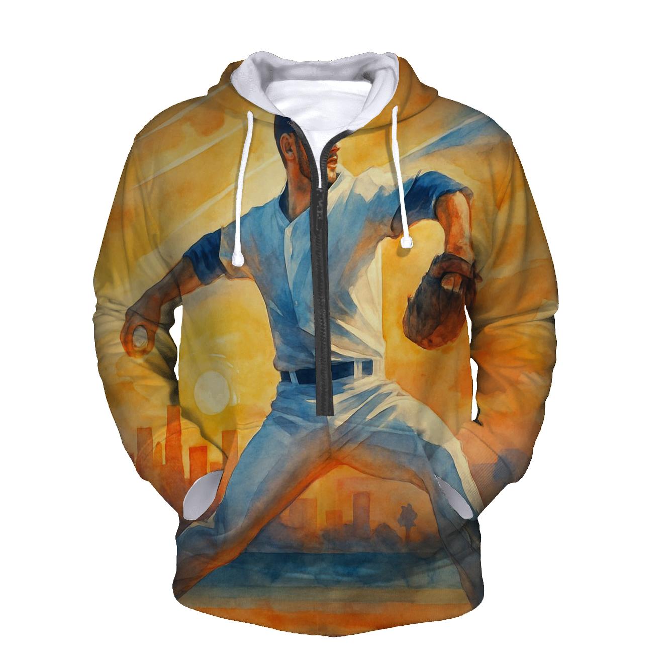 Sunset Arc Over The Outfield lightweight hoodies