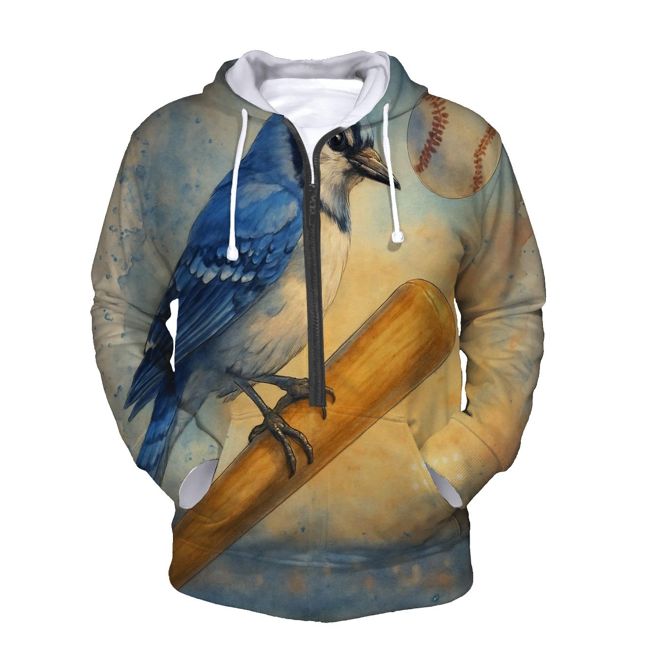 Bat Perch Reverie Blue Jays At Dusk printed hoodies
