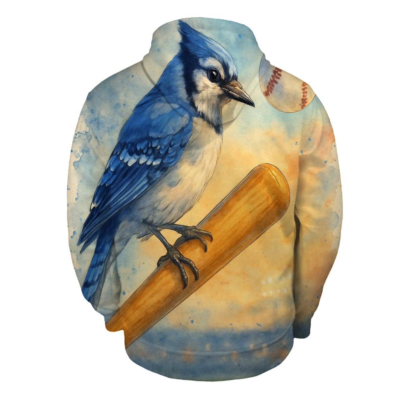 Bat Perch Reverie Blue Jays At Dusk printed hoodies