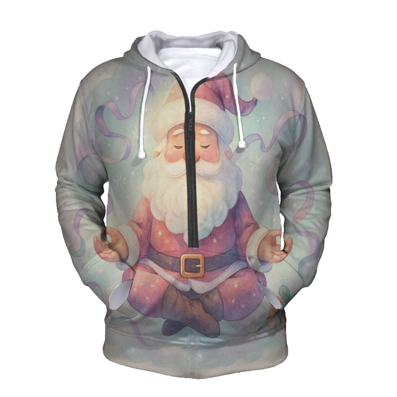 Watercolor Blizzard Dream Santa hoodies fashion