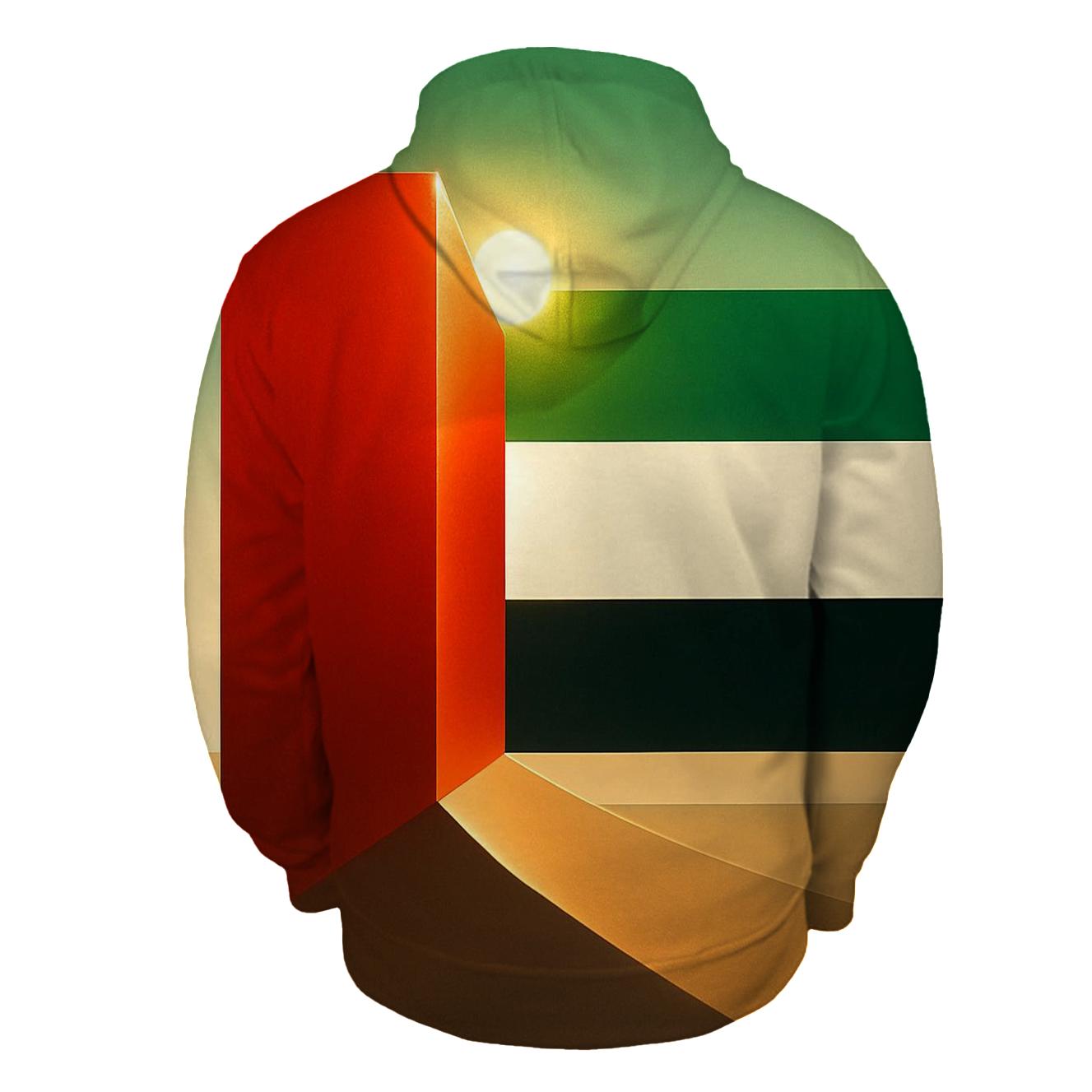 Golden Desert Geometry Of United Arab Emirates premium hoodies