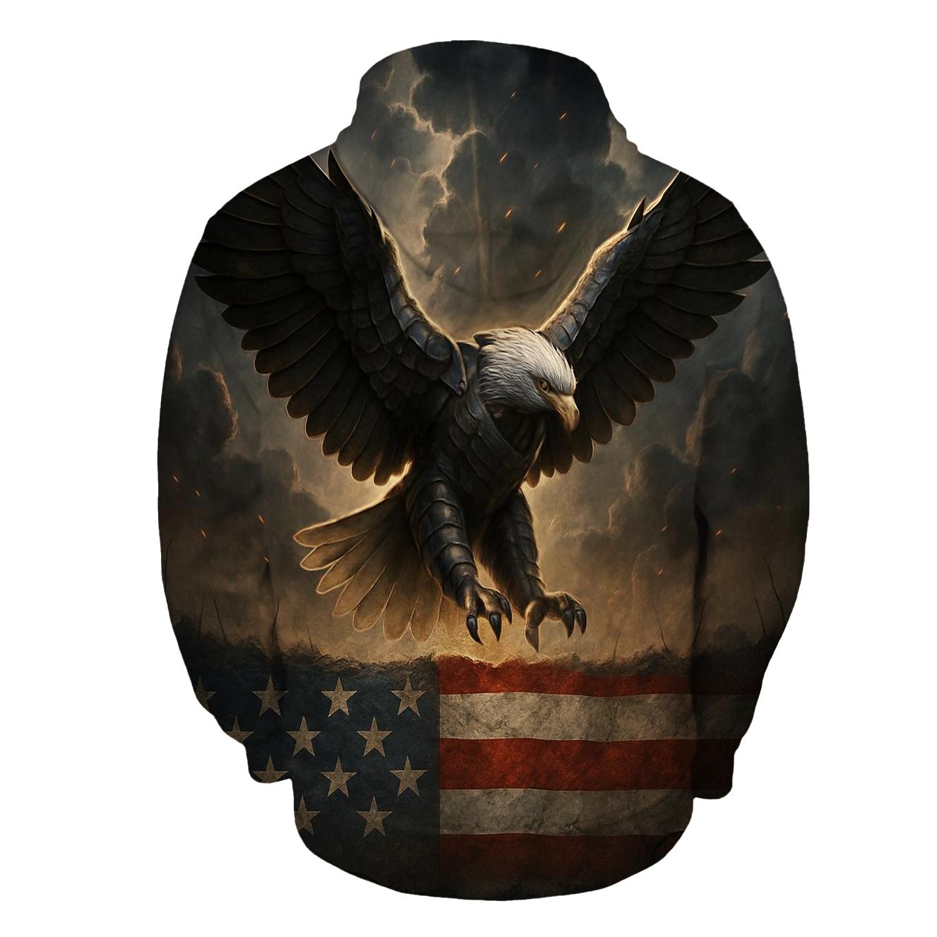 Eagle Of Steel Over The Flag Forged Horizon custom hoodies