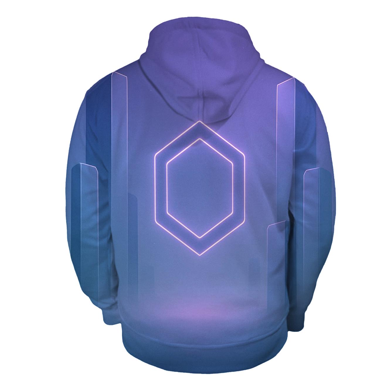 Indigo Mist Geometry Sanctuary premium hoodies