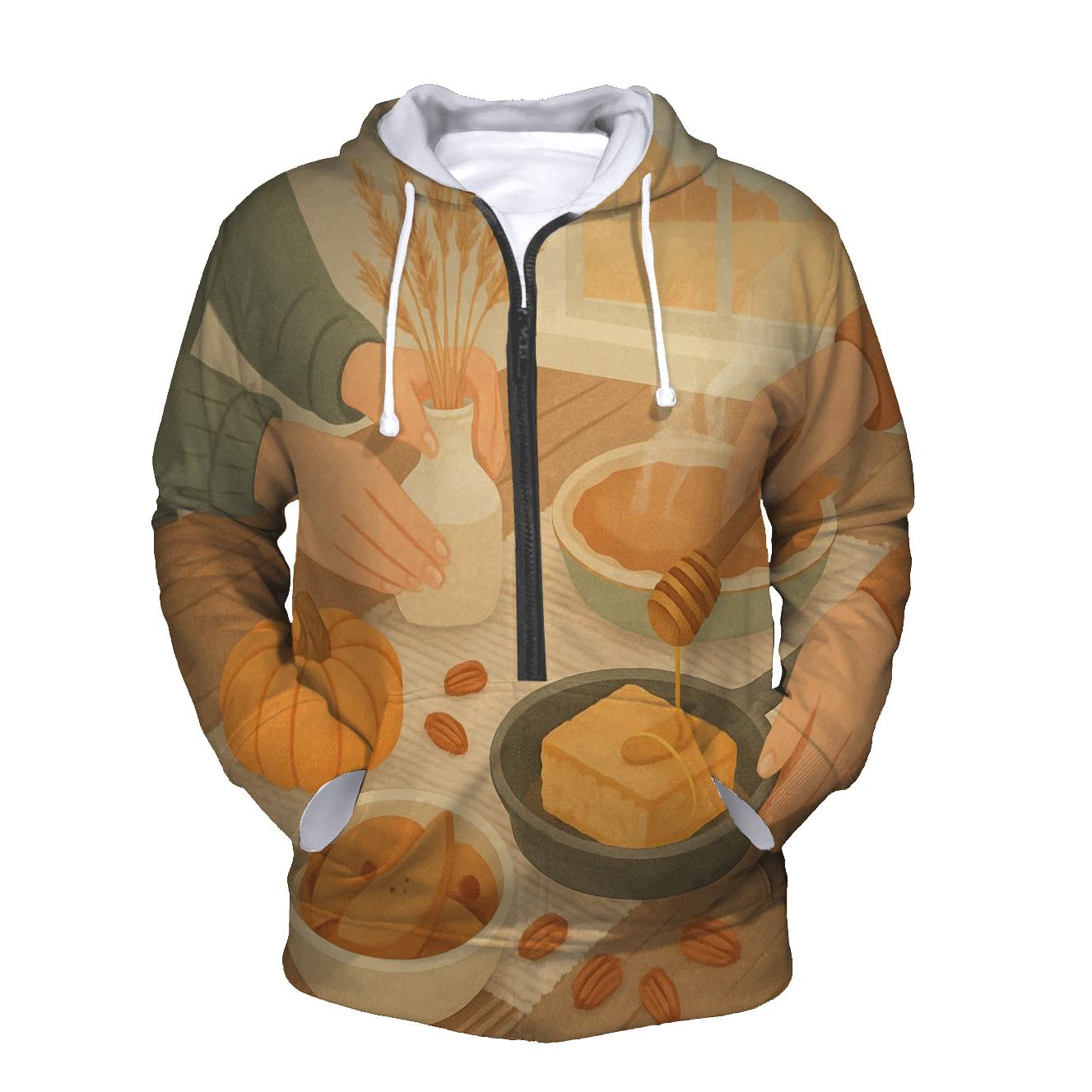 Farmhouse Morning Gratitude Spread printed hoodies