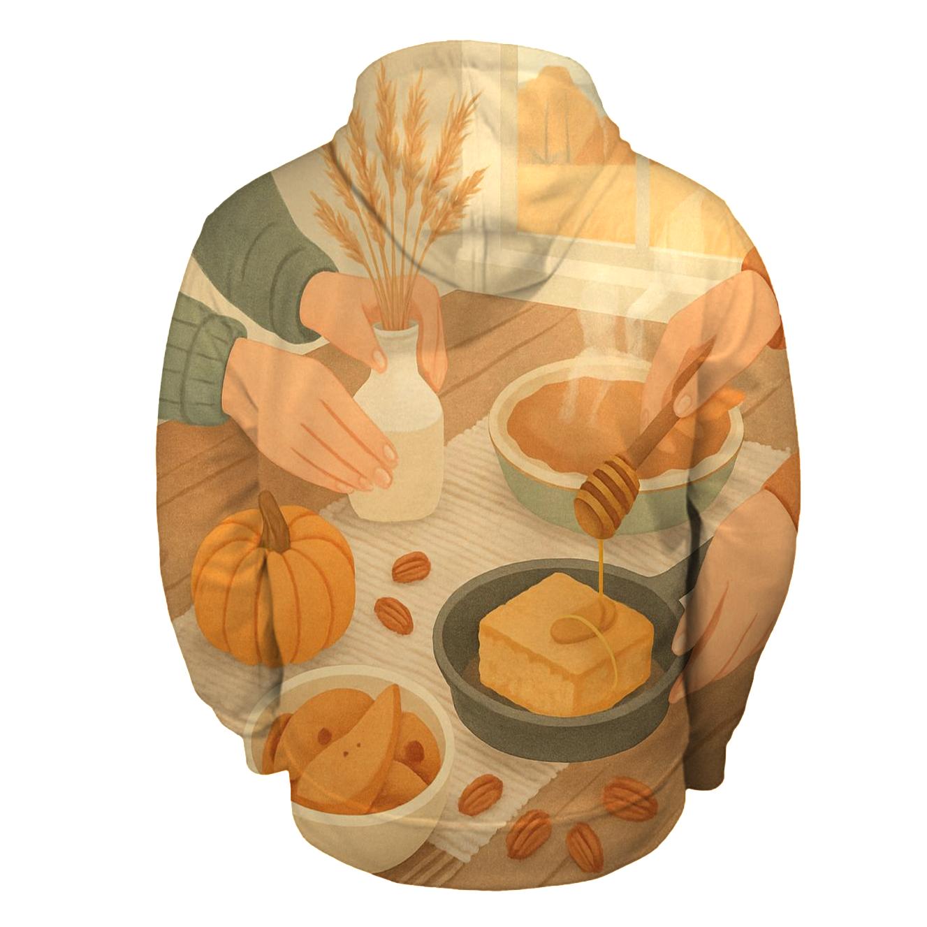 Farmhouse Morning Gratitude Spread printed hoodies