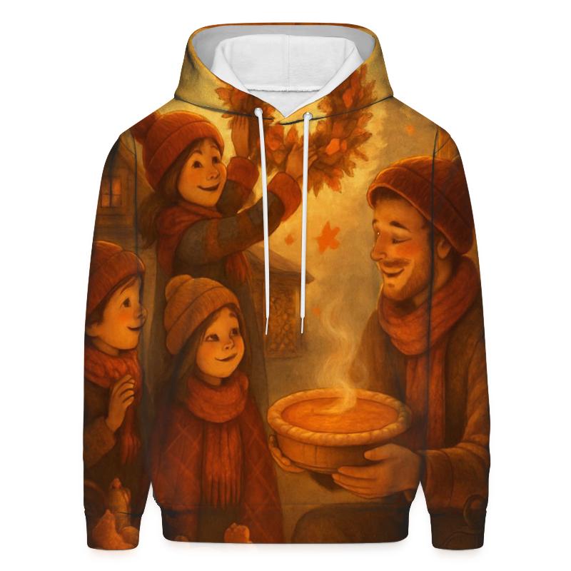 Lanternlit Harvest Cabin Welcome graphic hoodies
