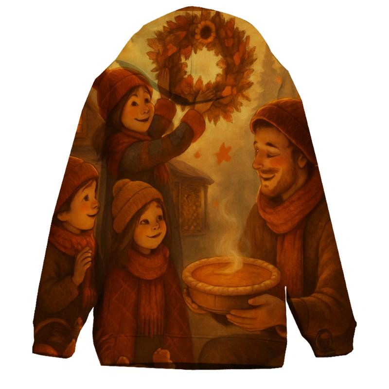 Lanternlit Harvest Cabin Welcome graphic hoodies