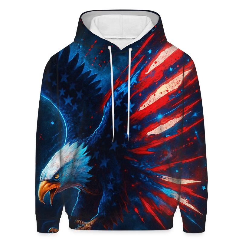 Neon Harbor Eagle Burst printed hoodies