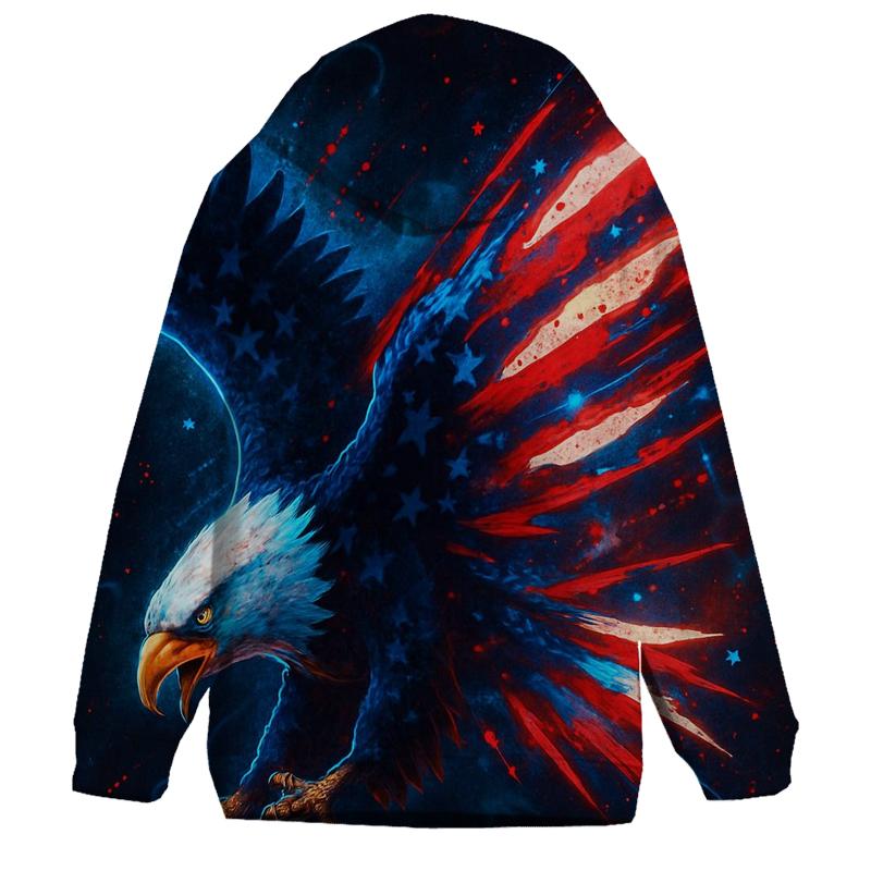 Neon Harbor Eagle Burst printed hoodies